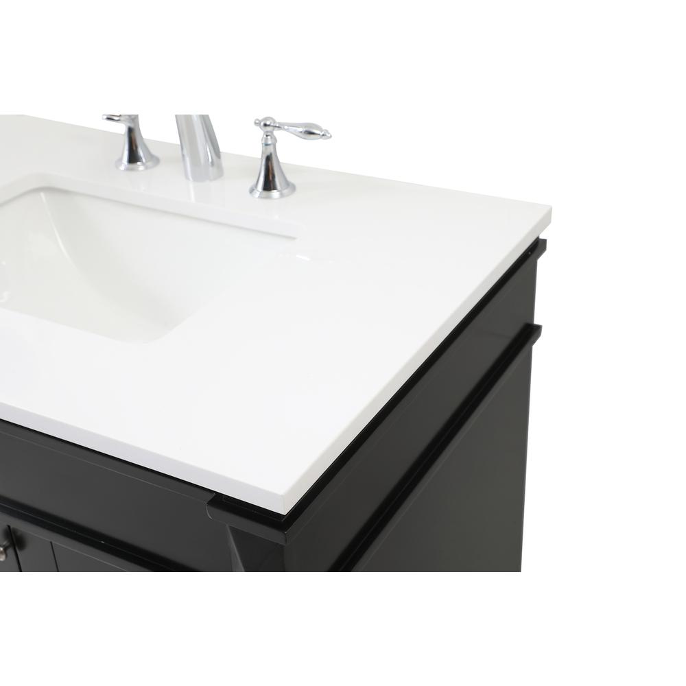 32 inch Single bathroom vanity in black. Picture 11