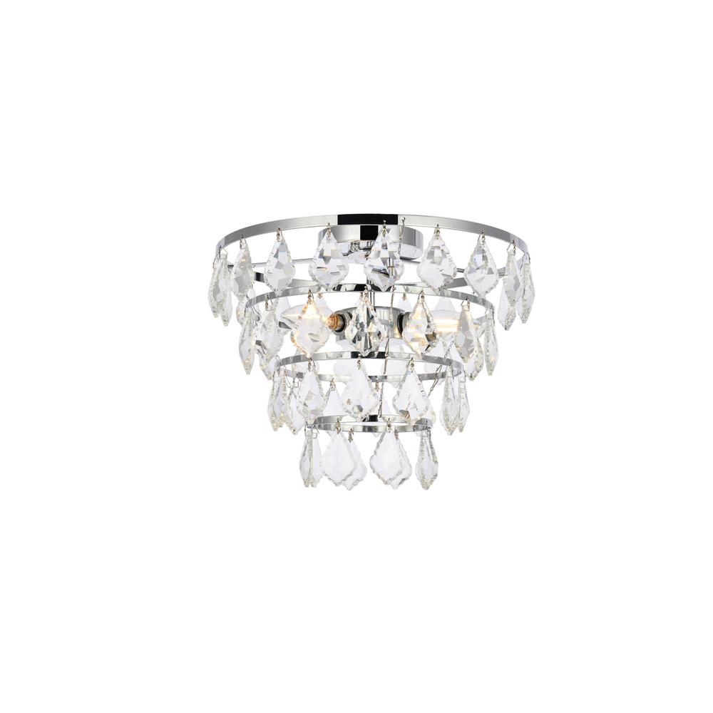 Ella 16 inch flush mount in chrome. Picture 1