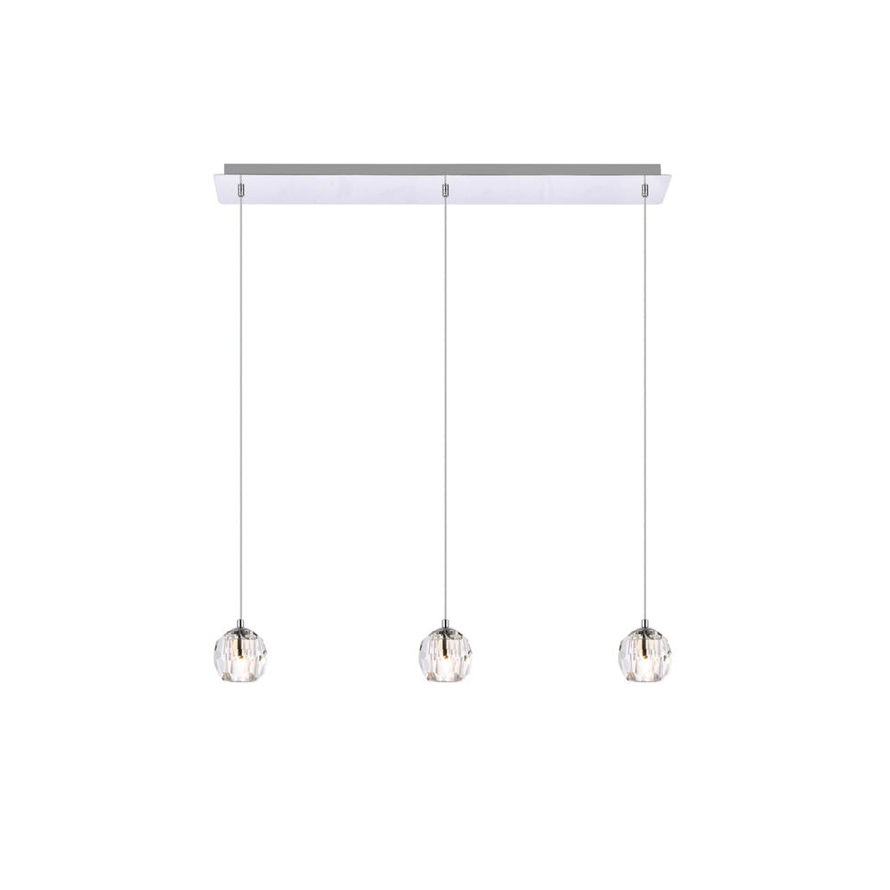 Eren 3 lights Chrome pendant. Picture 1