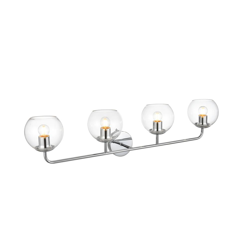 Genesis 4 light Chrome and Clear Bath Sconce. Picture 3