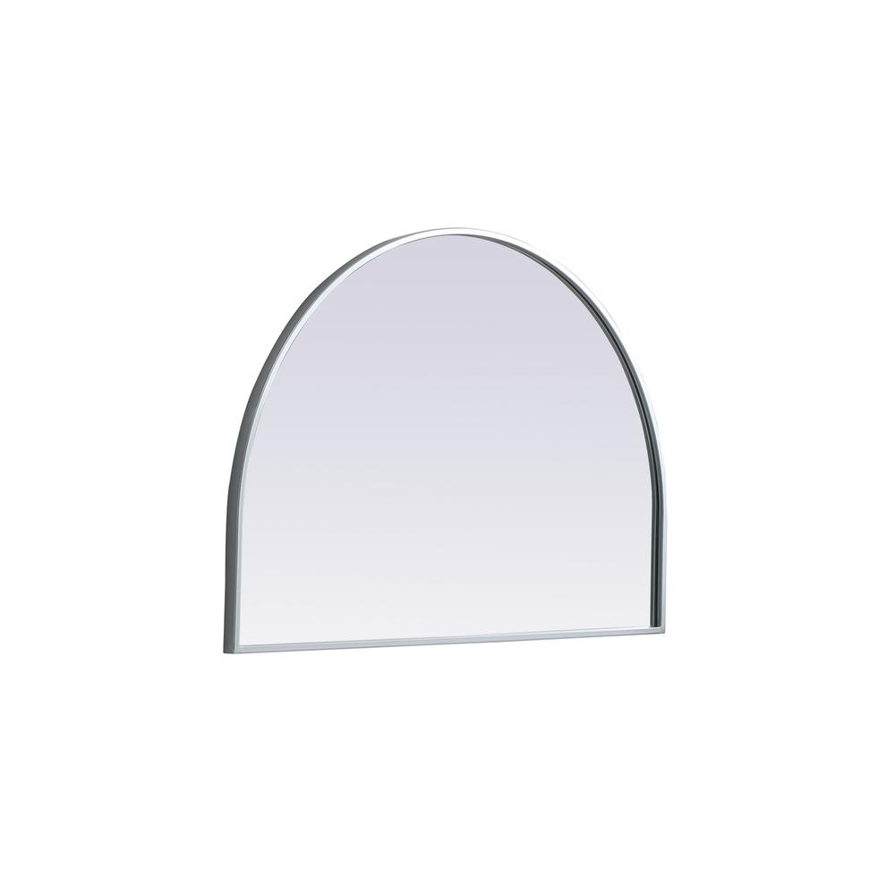 Metal Frame Arch Mirror 33x24 Inch in Silver. Picture 7