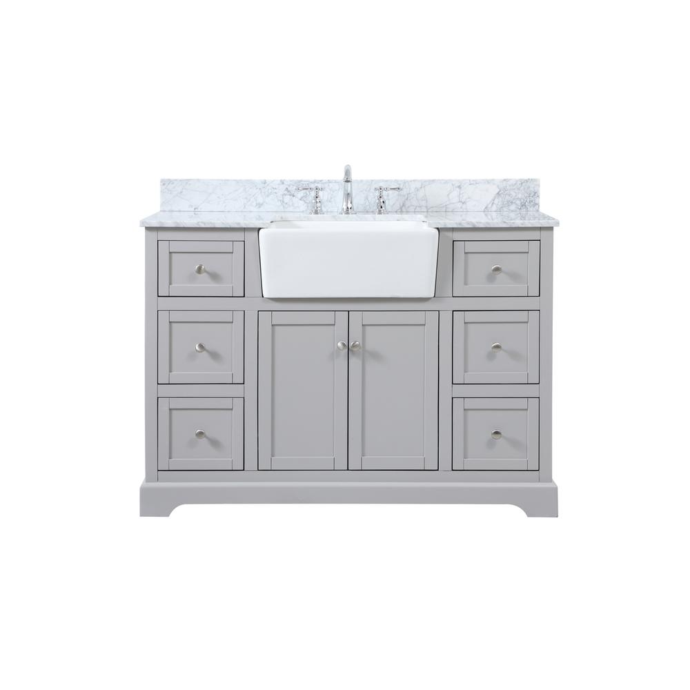 48 inch Single bathroom vanity in grey. Picture 1