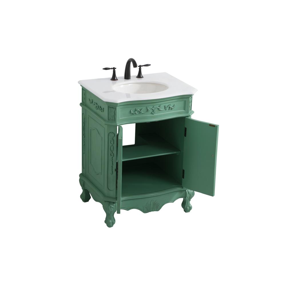 27 inch Single Bathroom vanity in vintage mint. Picture 9