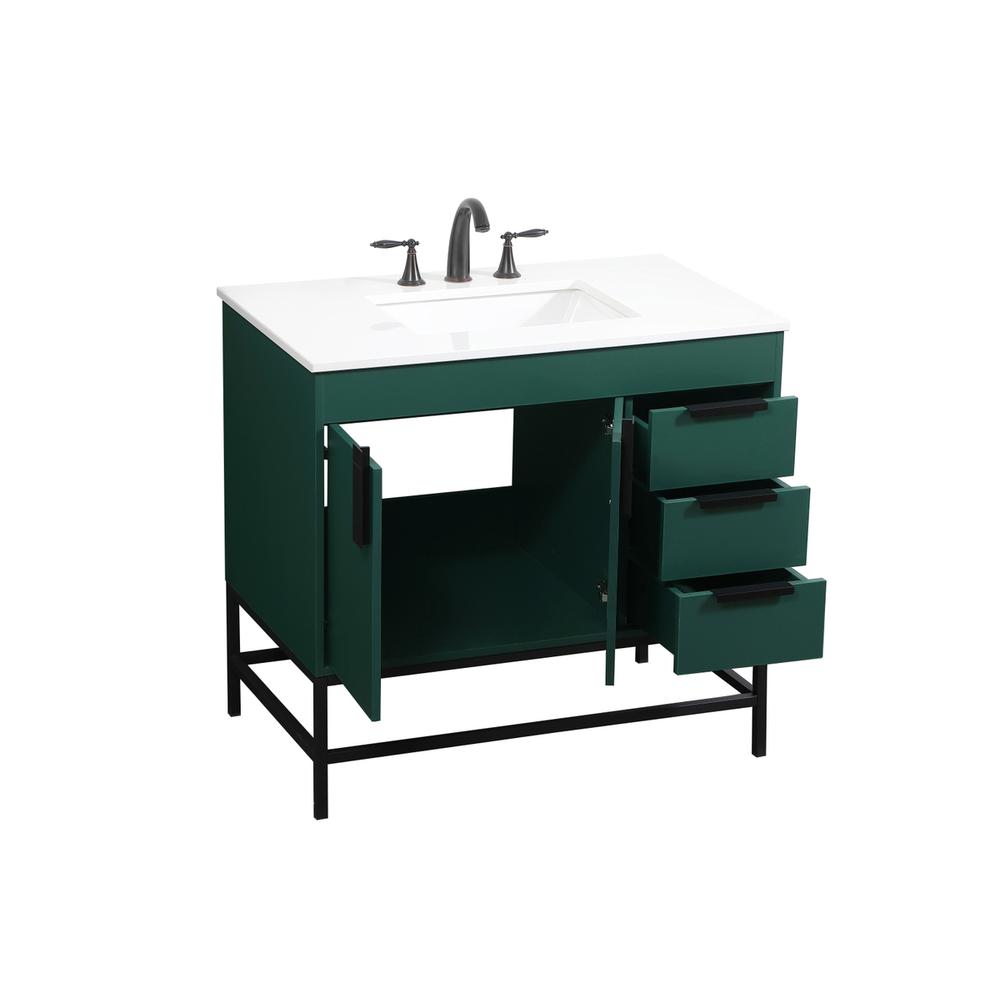 36 inch Single bathroom vanity in green. Picture 9