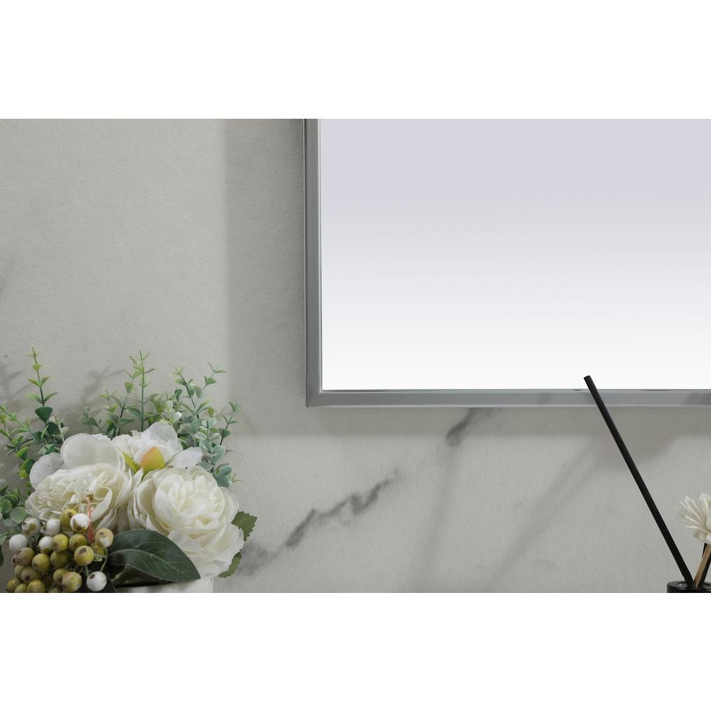 Metal Frame Arch Mirror 39x24 Inch in Silver. Picture 5