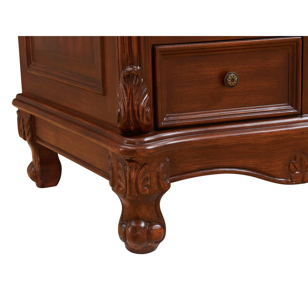 48 inch Single Bathroom vanity in Teak Color with ivory white engineered marble. Picture 9