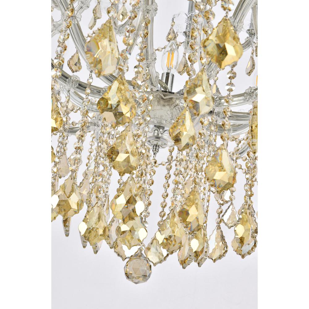 Maria Theresa 41 light Chrome Chandelier Golden Teak (Smoky) Royal Cut Crystal. Picture 3