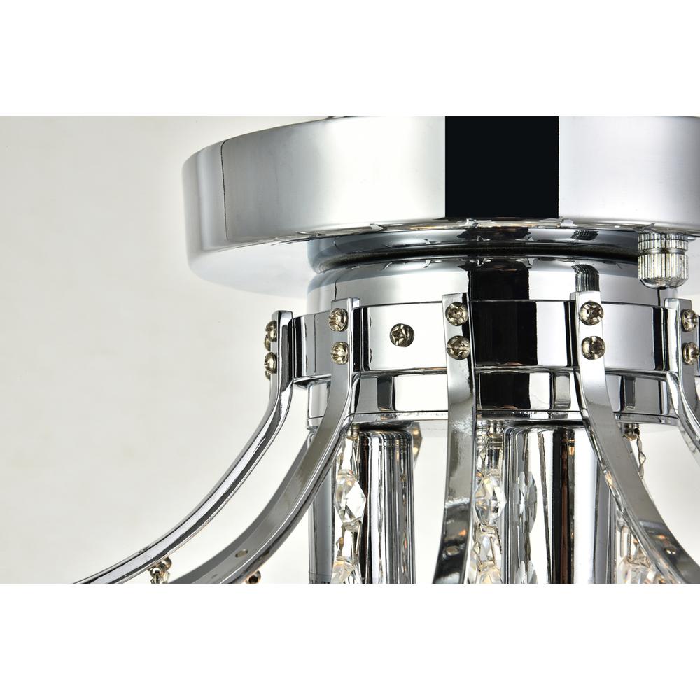 Toureg 3 light Chrome Flush Mount Clear Royal Cut Crystal. Picture 2