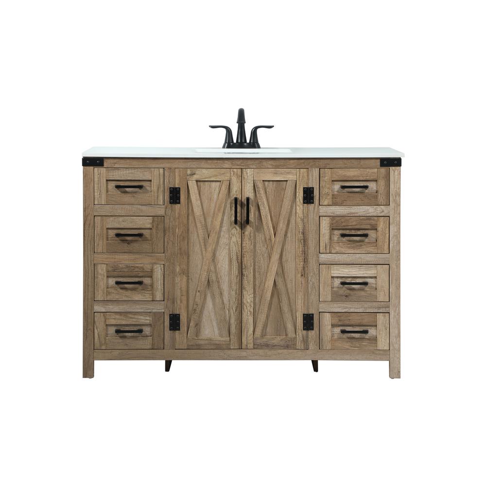 48 inch Single bathroom vanity in natural oak. Picture 1