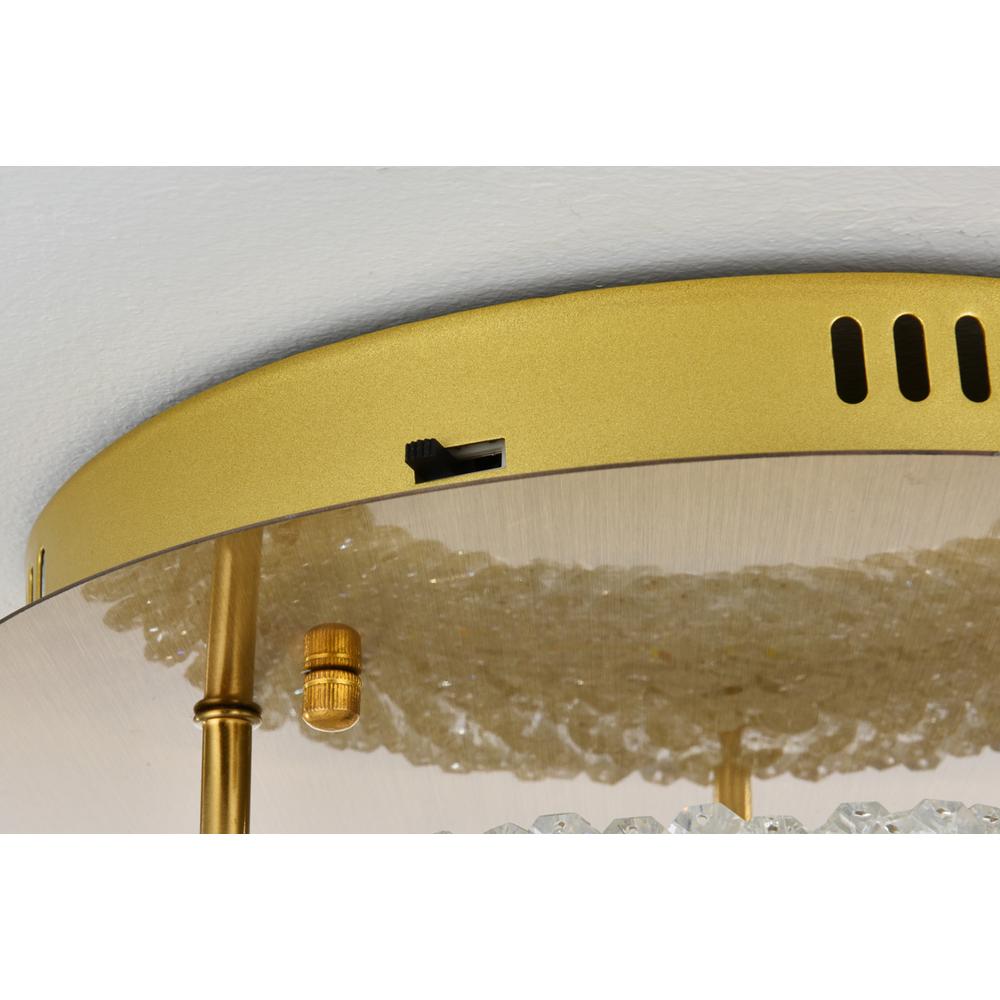 Bowen 14 inch Adjustable LED Flush Mount in Satin Gold. Picture 7