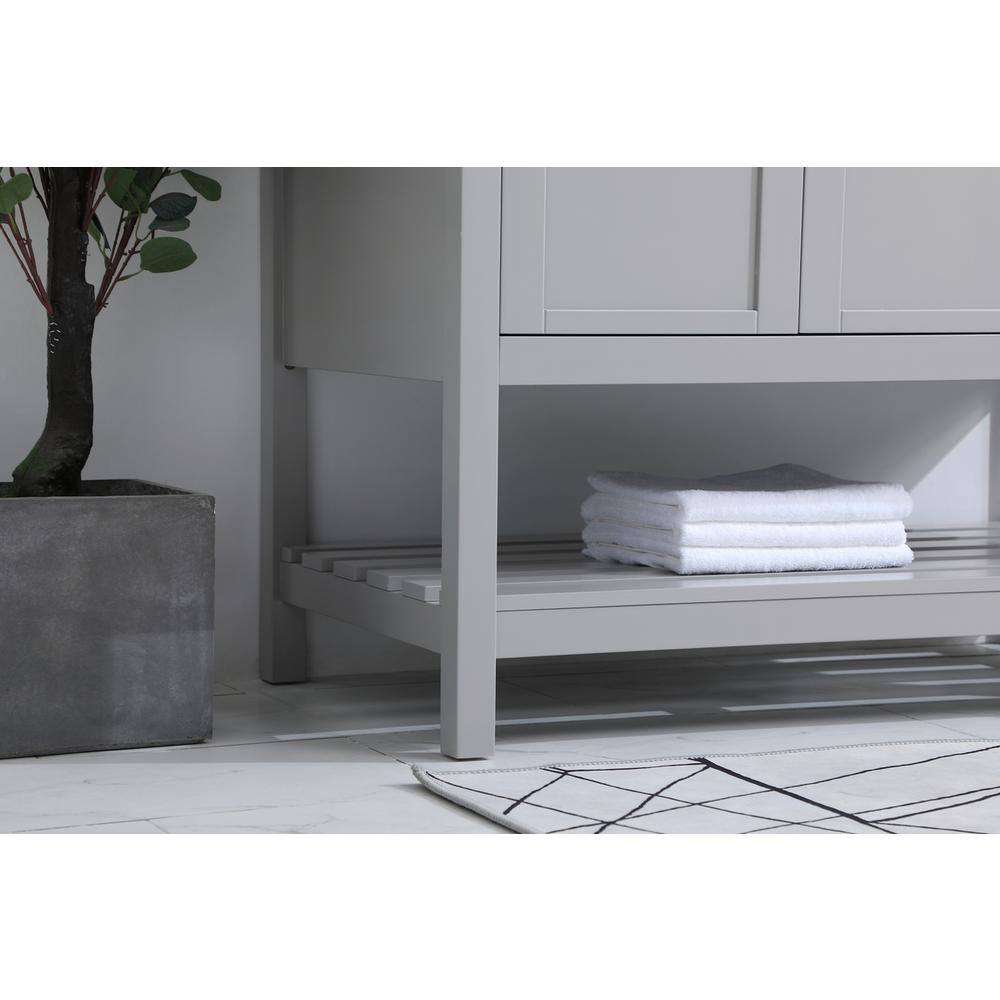 42 inch Single Bathroom Vanity in Gray with Backsplash. Picture 6