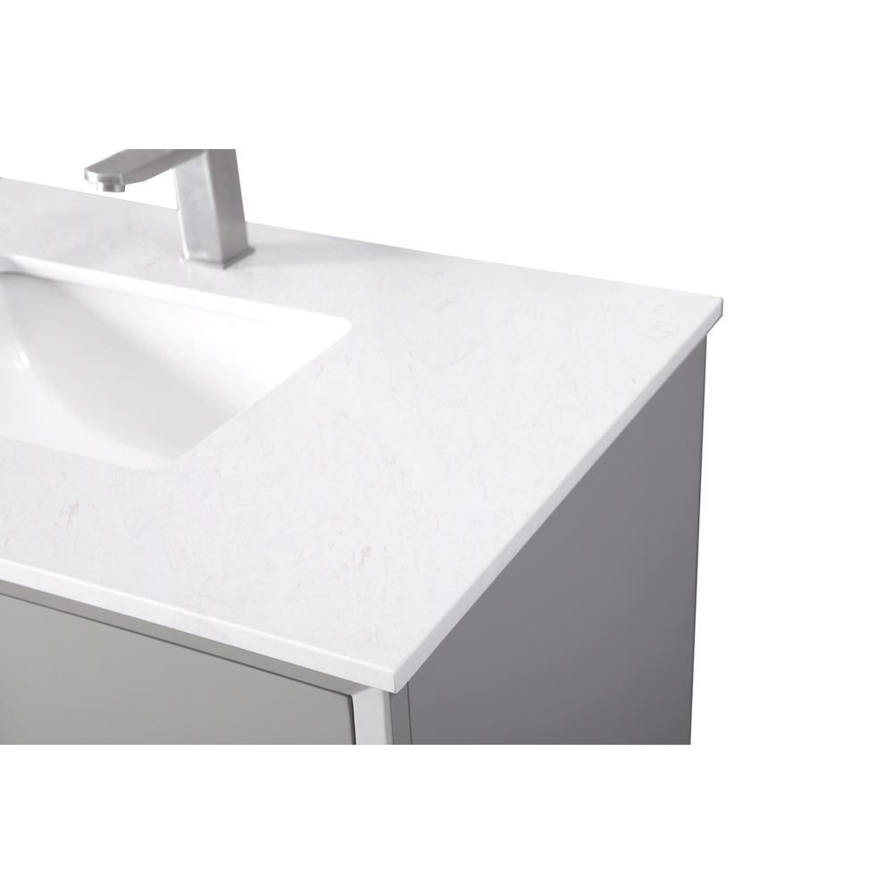 36 Inch SIngle Bathroom Vanity In Grey. Picture 11