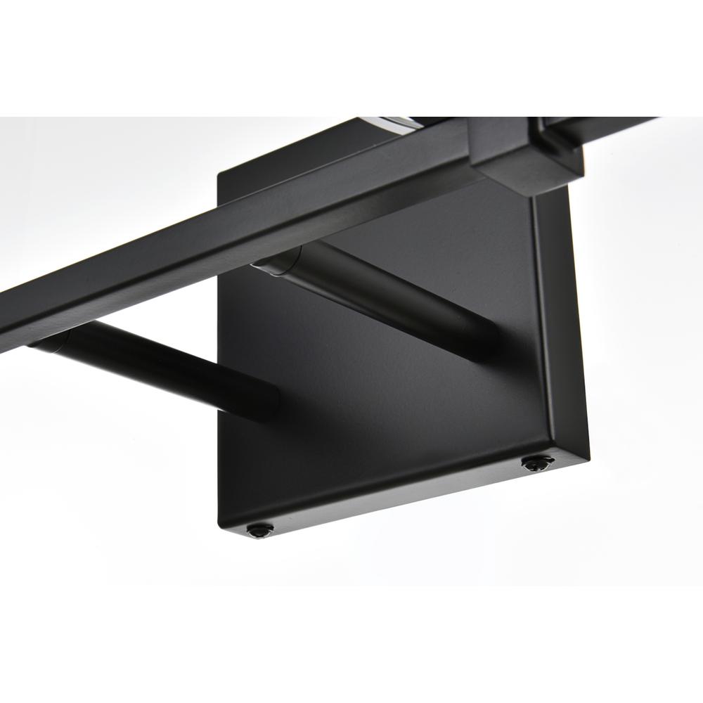 Juelz 2 light Black and Clear Bath Sconce. Picture 6
