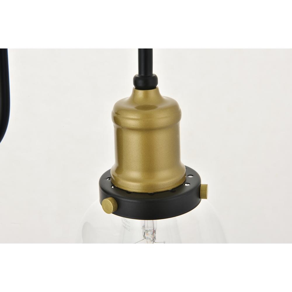 Felicity 1 light brass and black Wall Sconce. Picture 11