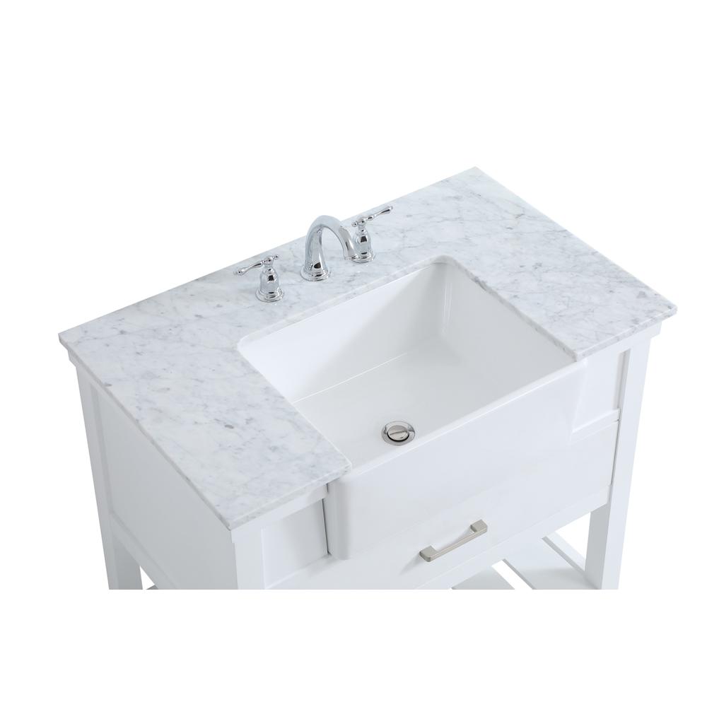 36 inch Single bathroom vanity in white. Picture 10