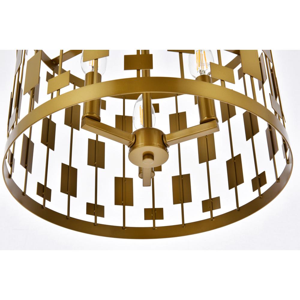 Levante 3 lights pendant in brass. Picture 3