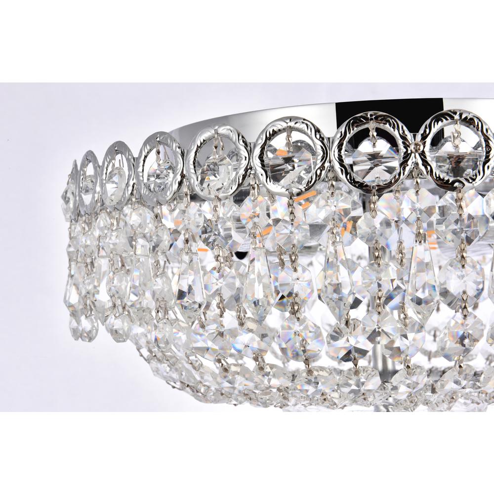 Century 4 light Chrome Flush Mount Clear Royal Cut Crystal. Picture 4