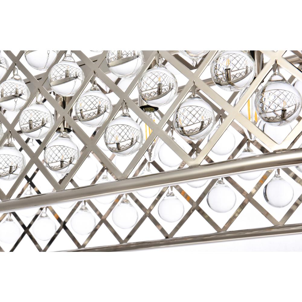 Madison 6 light polished Nickel Chandelier Clear Royal Cut Crystal. Picture 3