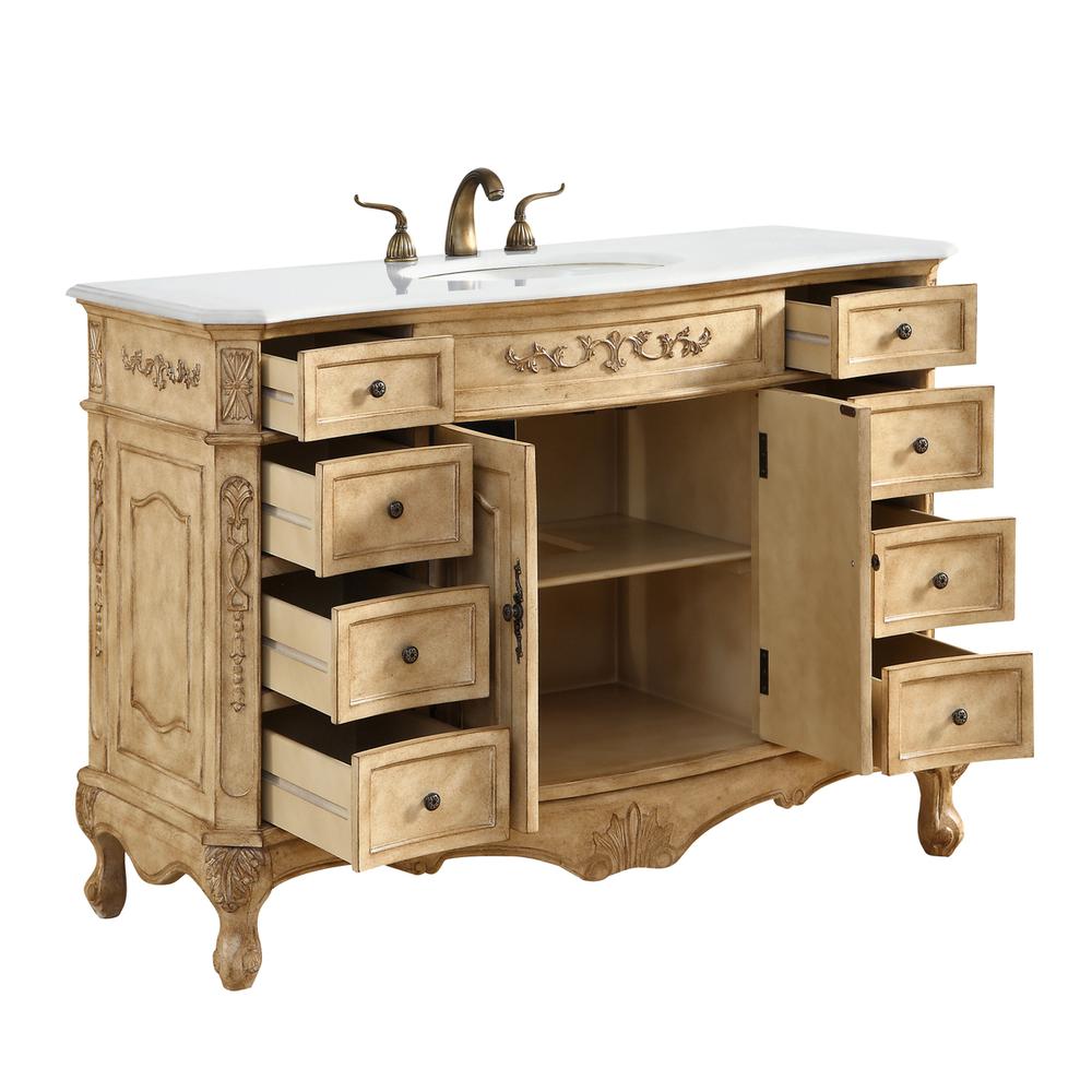 48 inch Single Bathroom vanity in Antique Beige. Picture 3