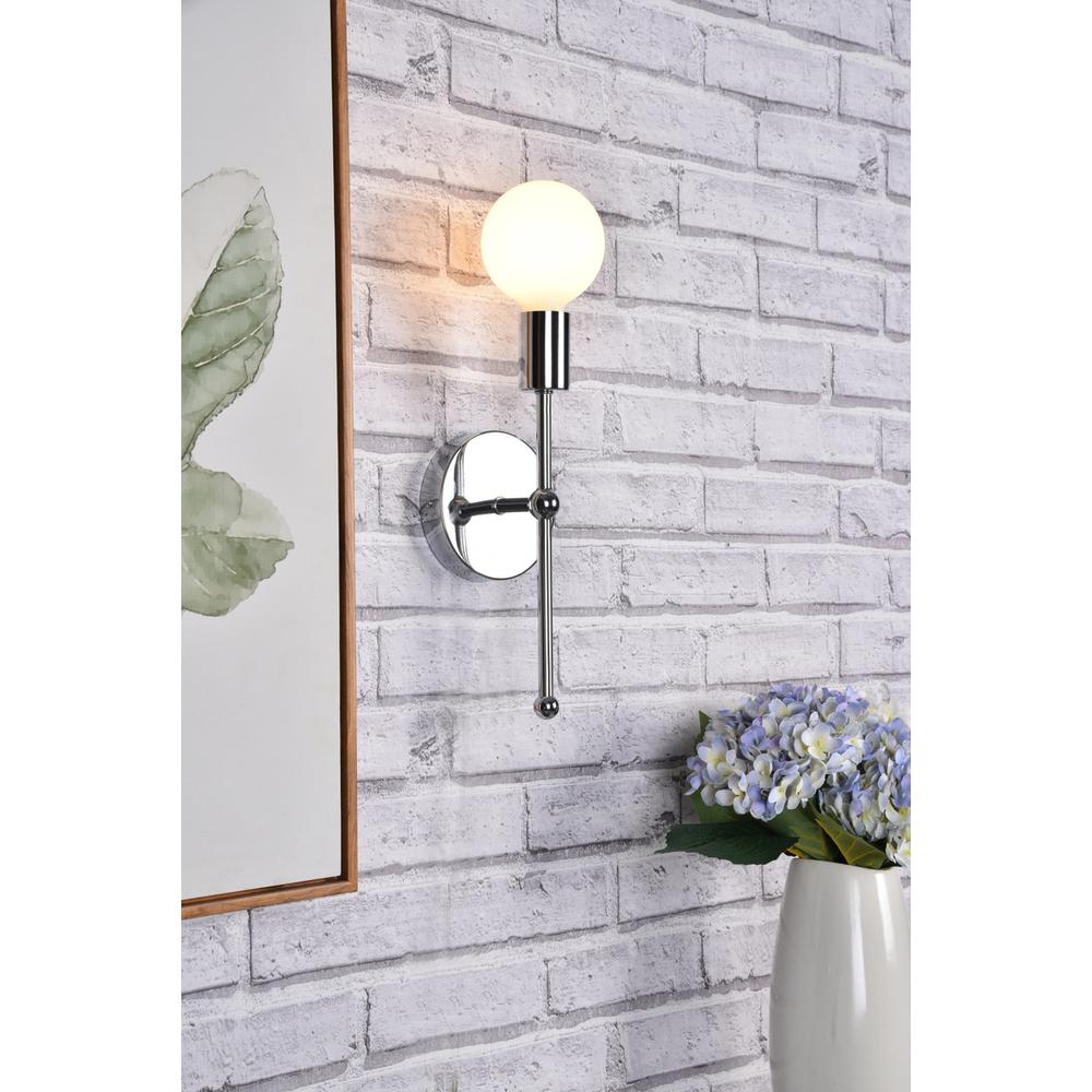 Keely 1 light chrome wall sconce. Picture 9