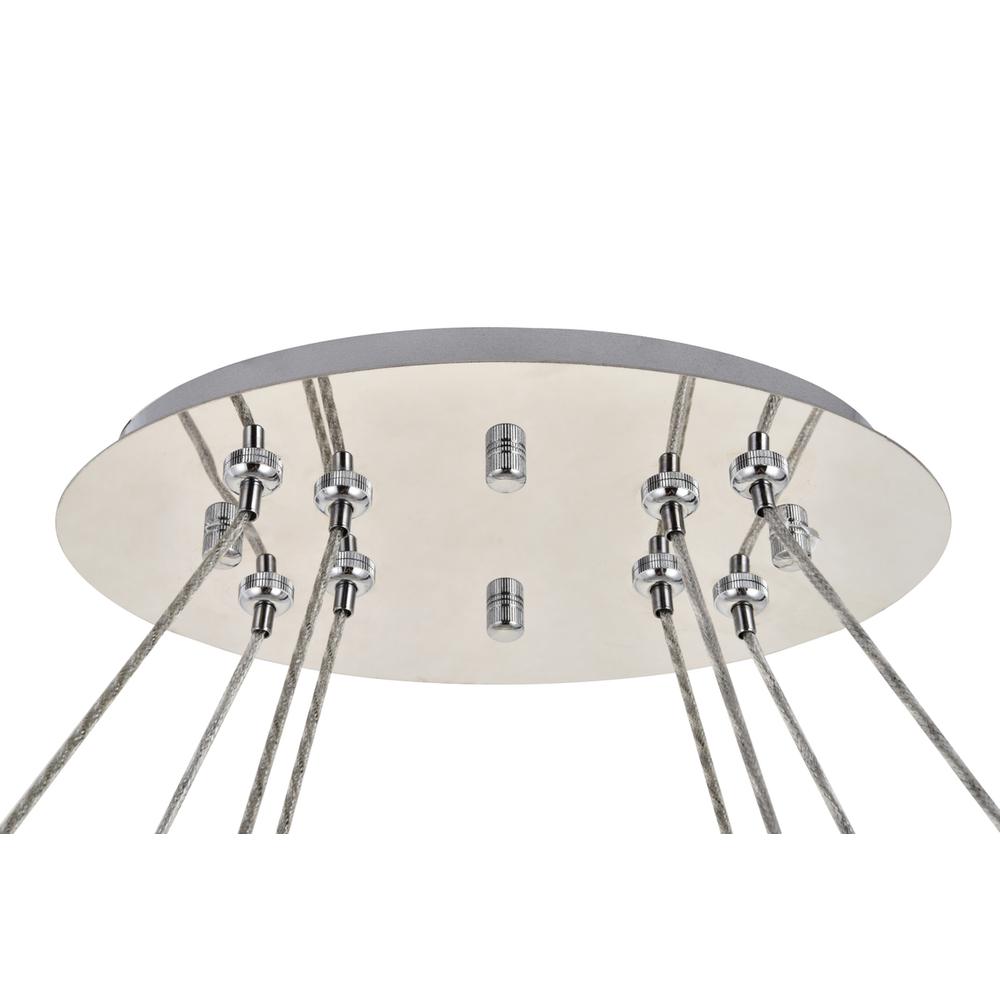 Monroe Integrated LED light Chrome Chandelier Clear Royal Cut Crystal. Picture 5