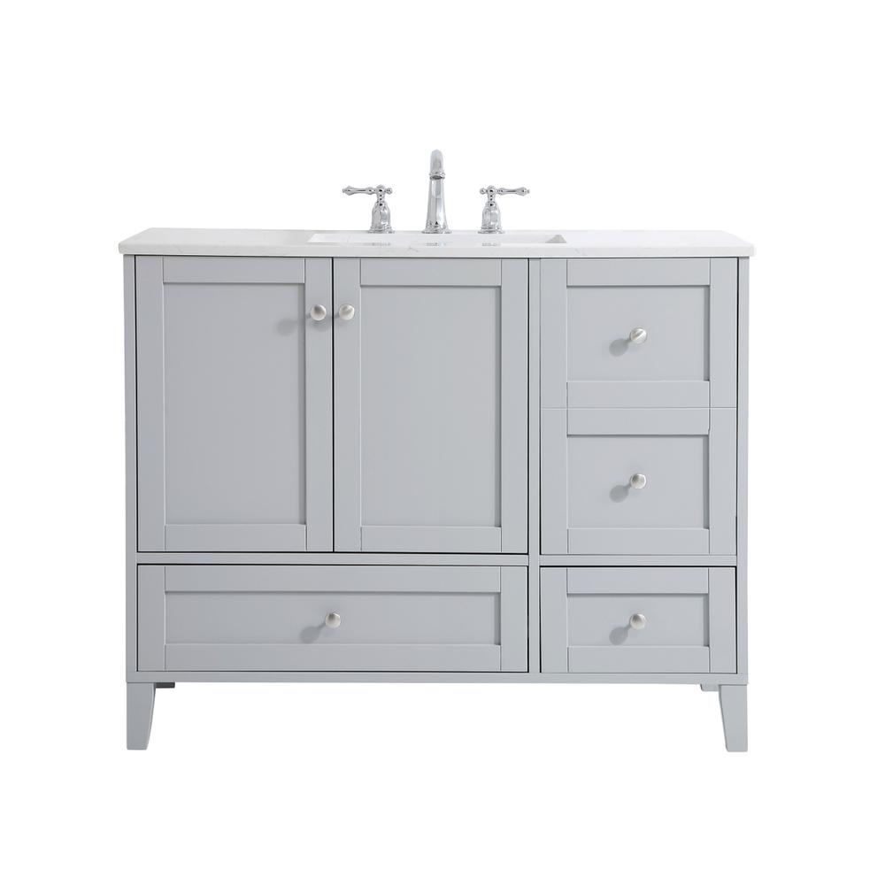 42 inch Single Bathroom Vanity in Grey. Picture 1