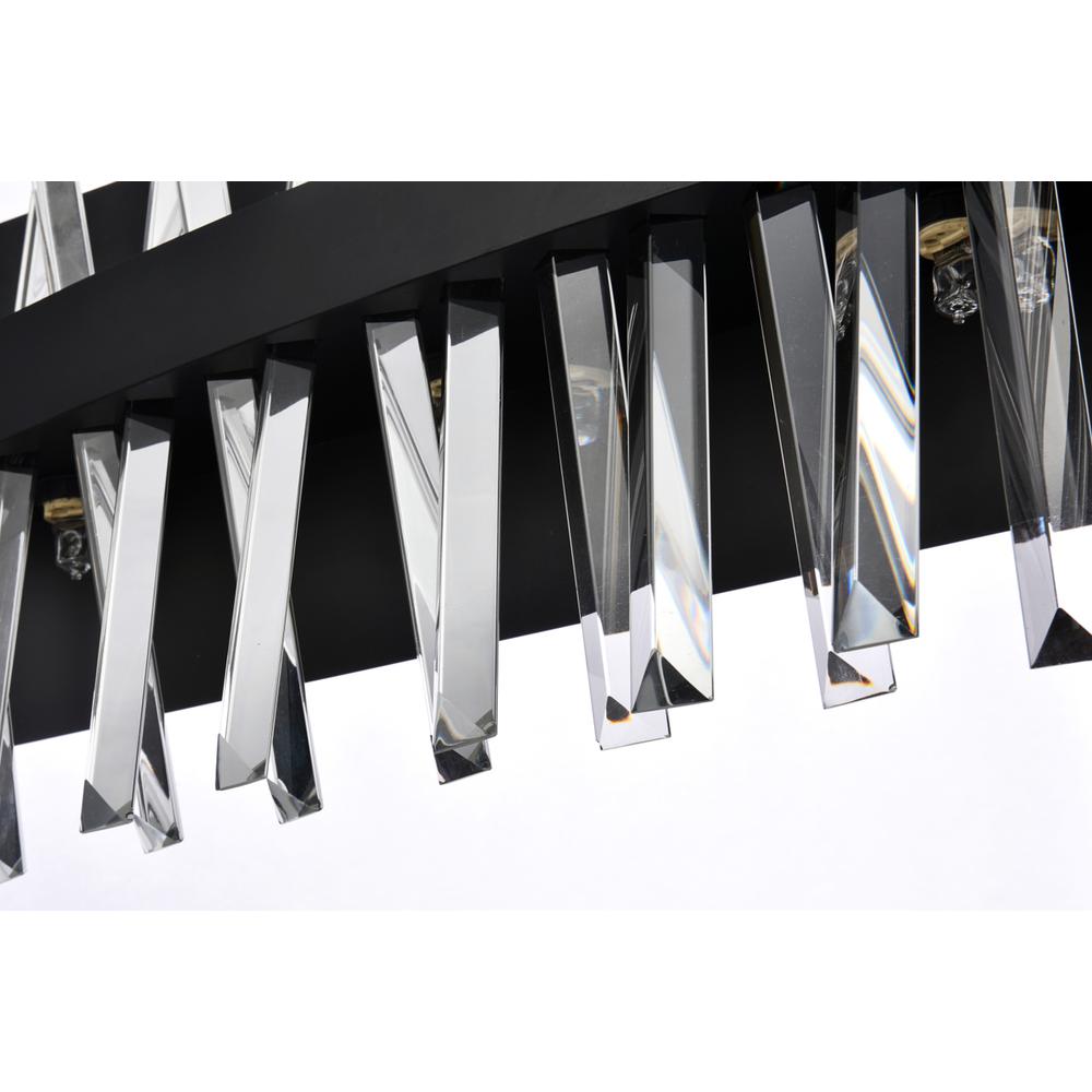 Serephina 30 inch crystal bath sconce in black. Picture 4