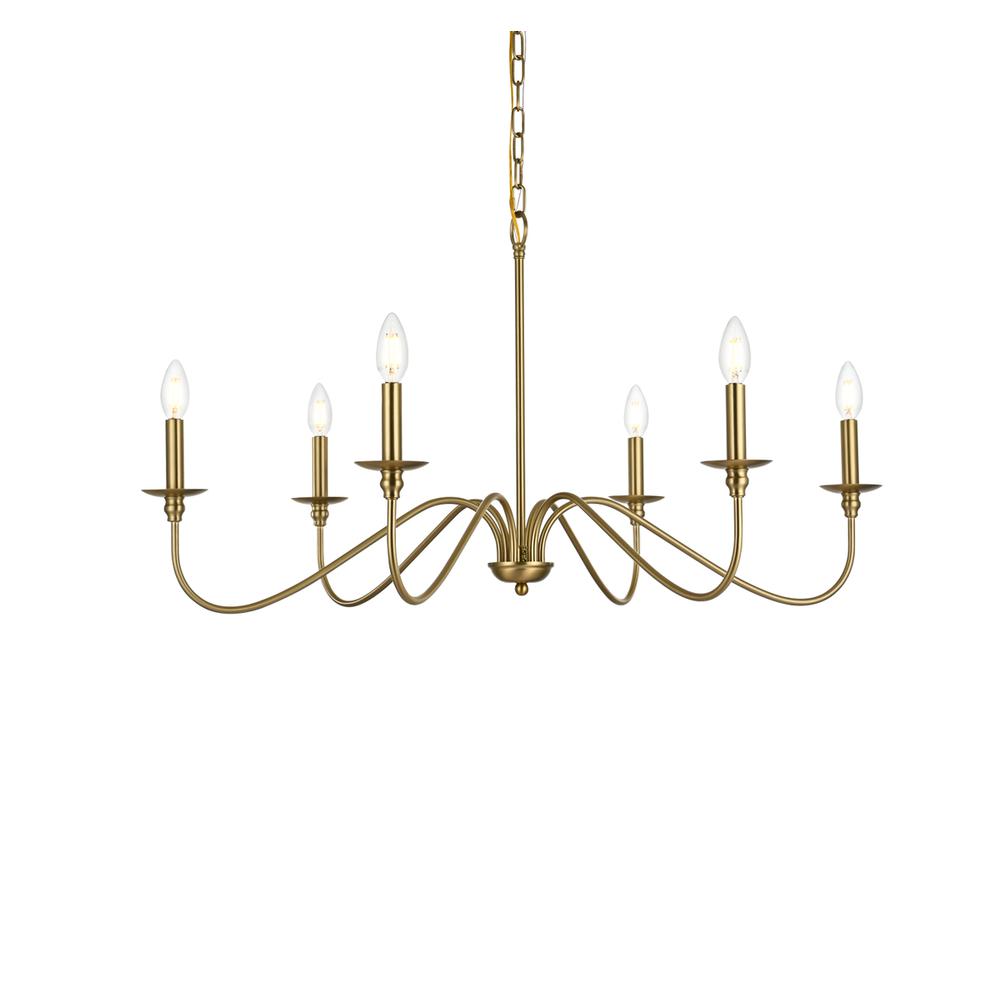 Rohan 36 inch chandelier in Satin Gold. Picture 2