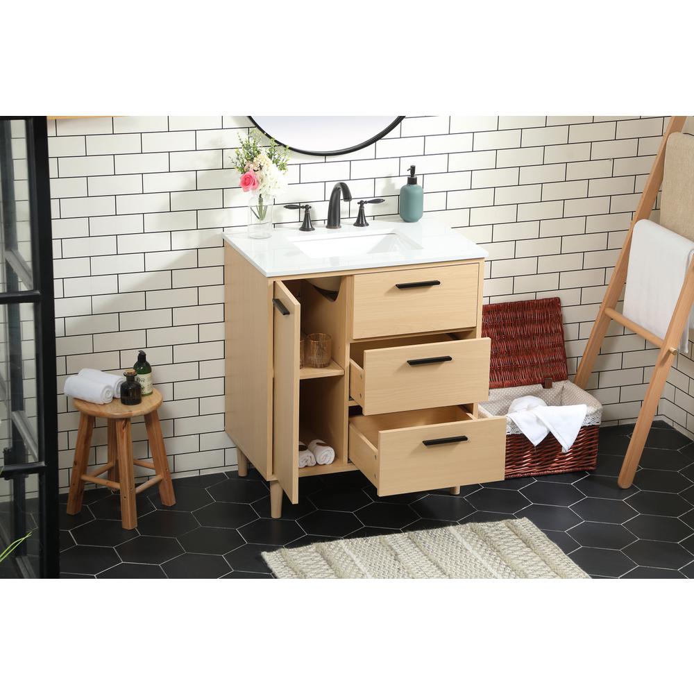30 inch bathroom vanity in Maple. Picture 3