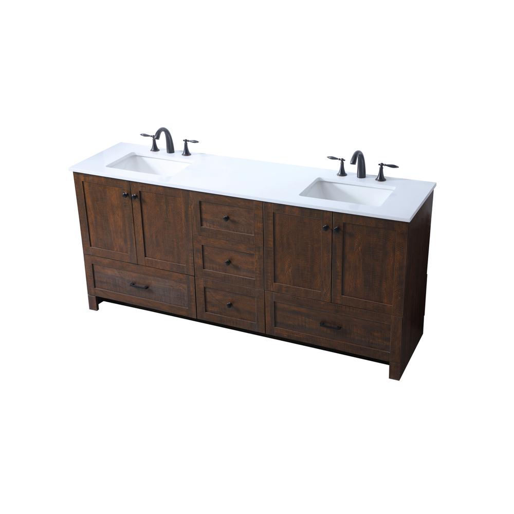 72 Inch Double Bathroom Vanity In Expresso. Picture 8