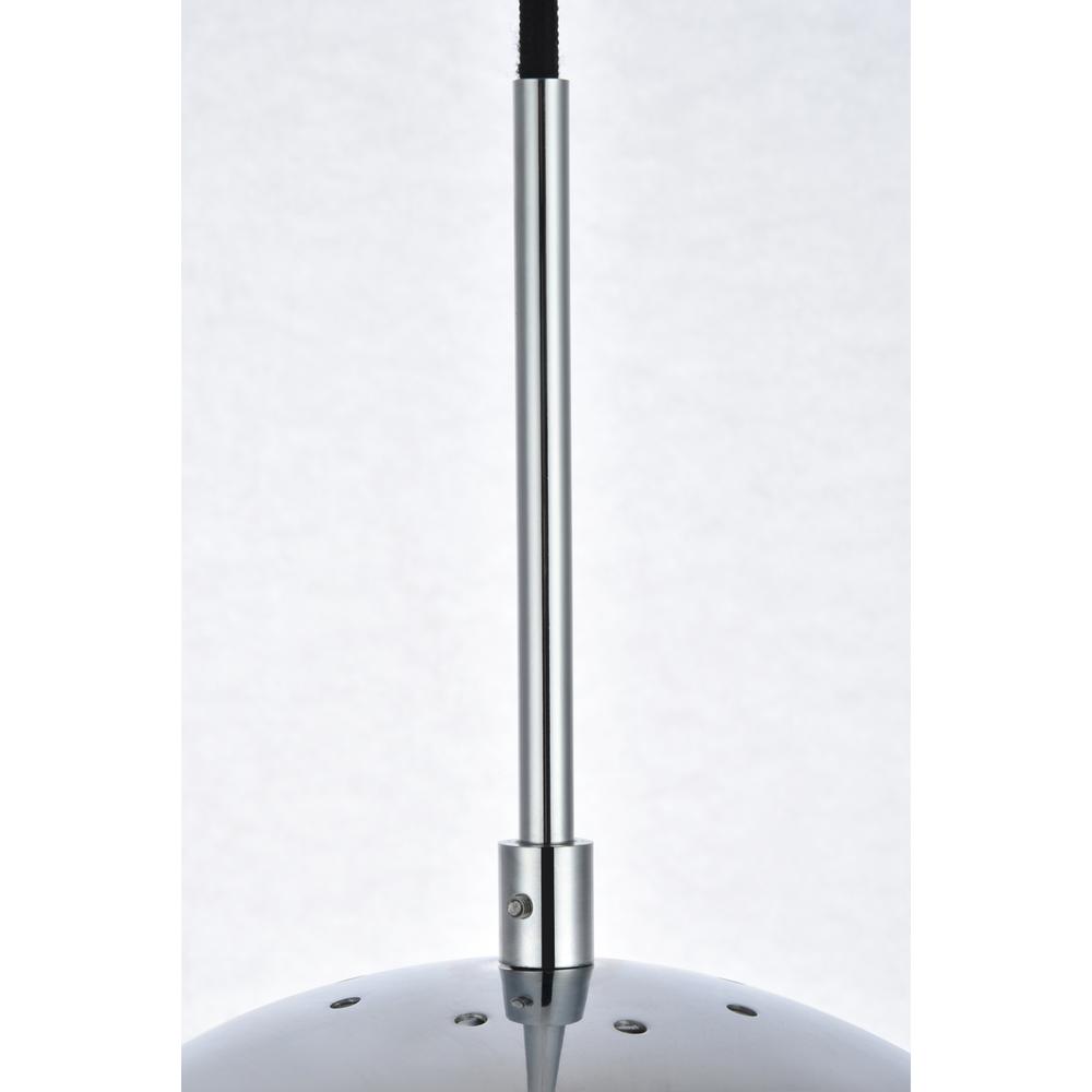 Eclipse 1 Light Chrome Pendant With Frosted White Glass. Picture 3