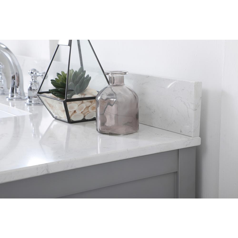 48 inch Single bathroom vanity in gray with backsplash. Picture 5