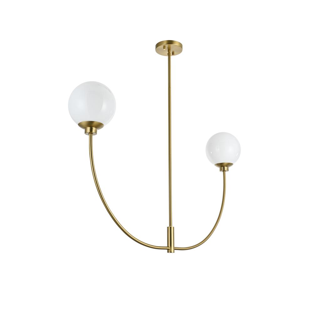 Nyomi 42 inch chandelier in Satin Gold. Picture 6