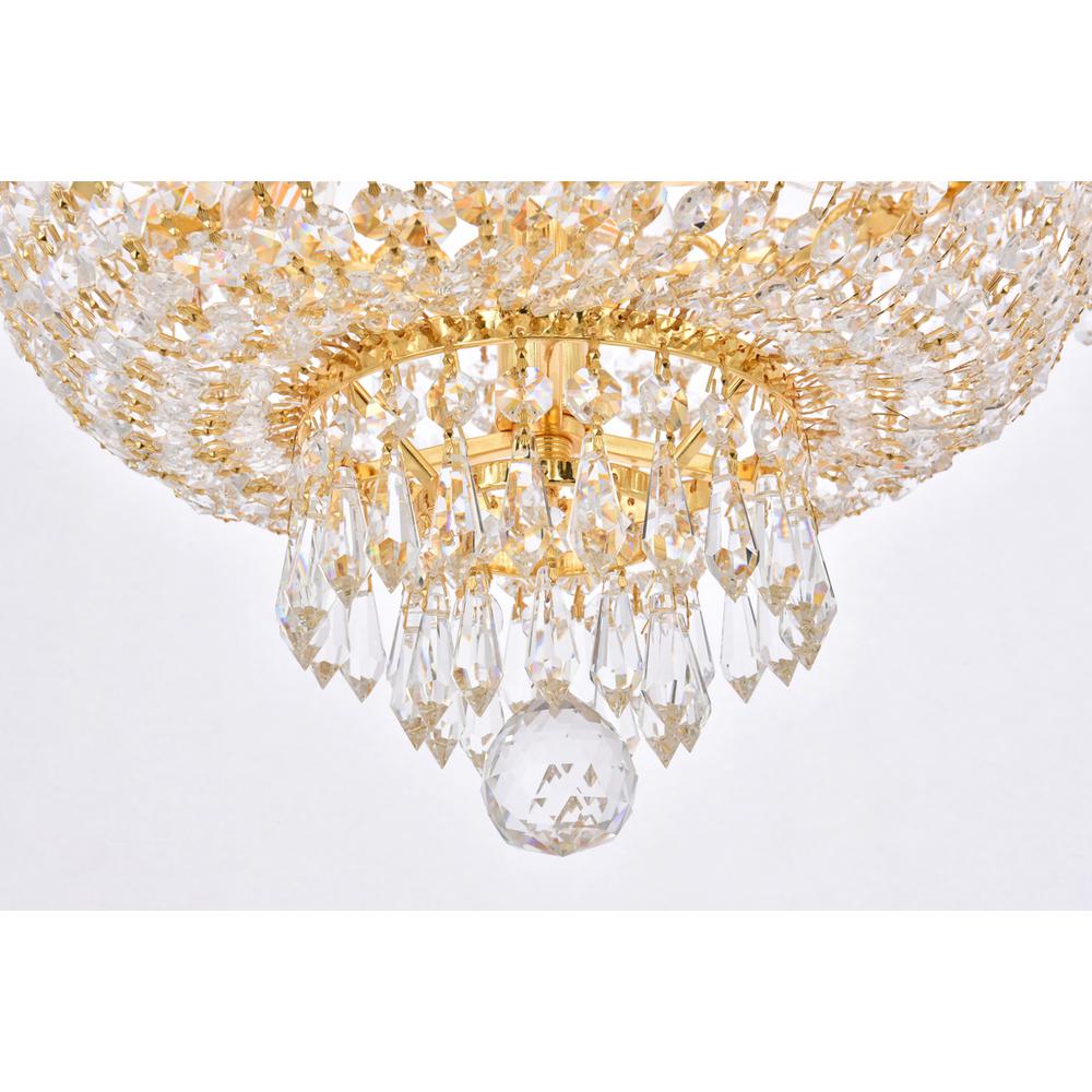 Century 8 light Gold Pendant Clear Royal Cut Crystal. Picture 3