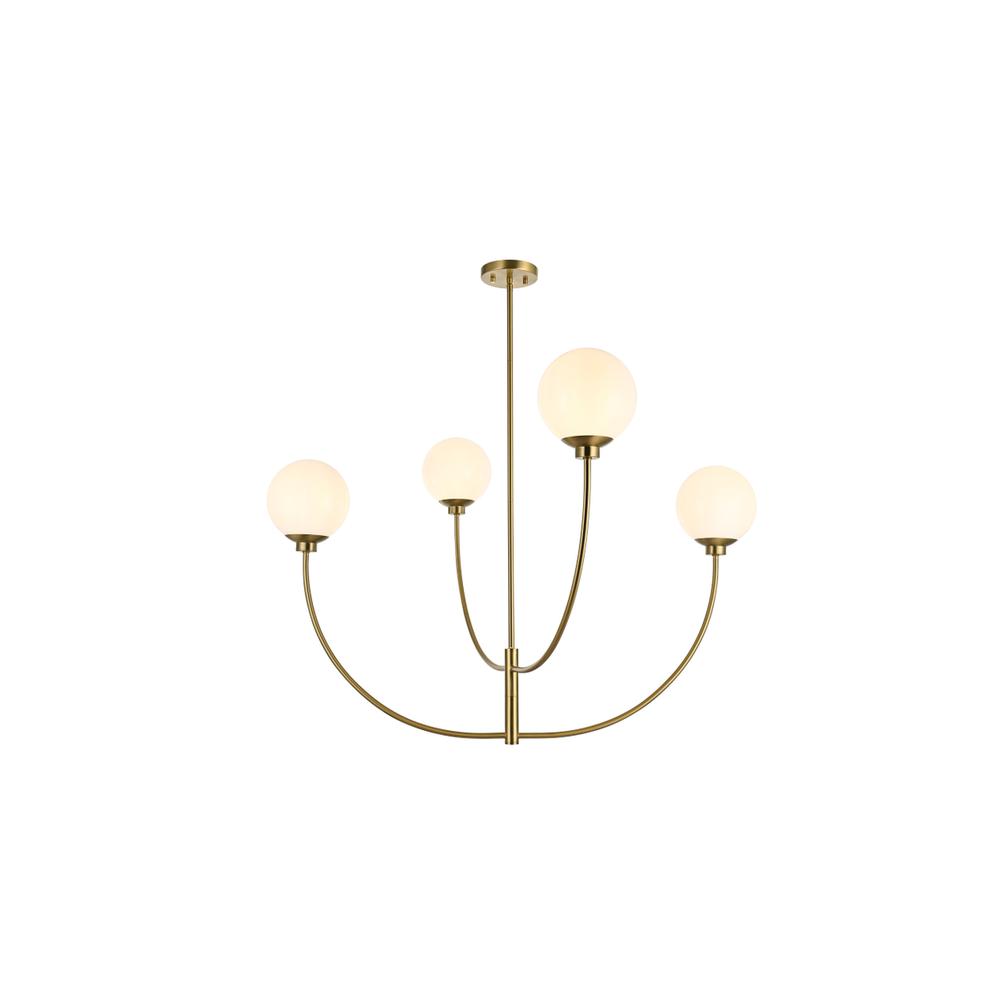 Nyomi 42 inch chandelier in Satin Gold. Picture 1