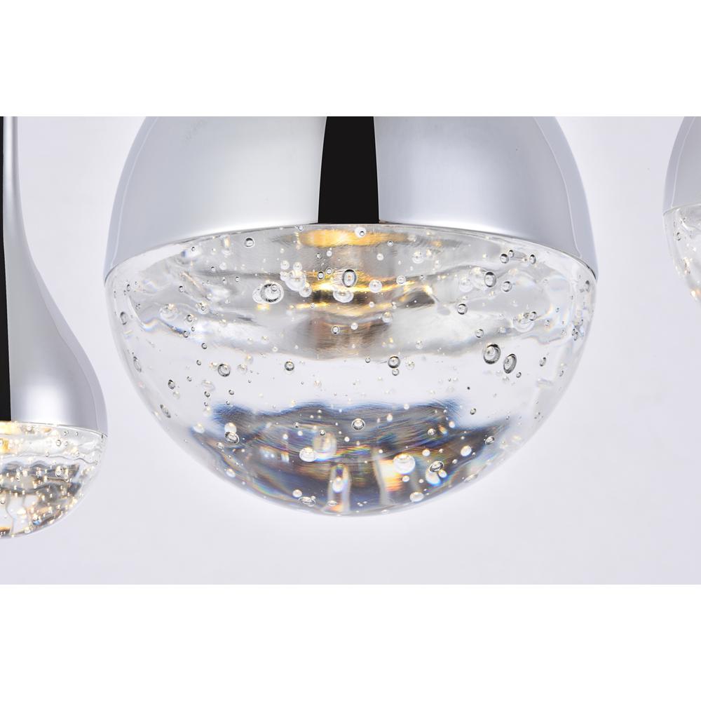 Amherst Collection LED 3-light chandelier 24in x 4in x 9in chrome finish. Picture 5