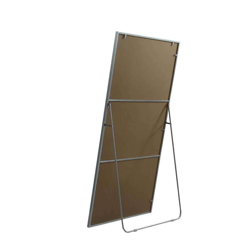 Metal Frame Rectangle Full Length Mirror 36x72 Inch in Silver. Picture 6