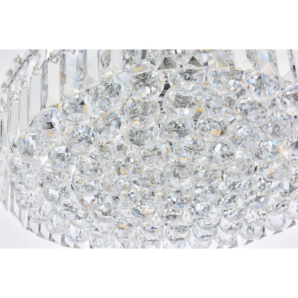 Maxime 6 light Chrome Flush Mount Clear Royal Cut Crystal. Picture 3