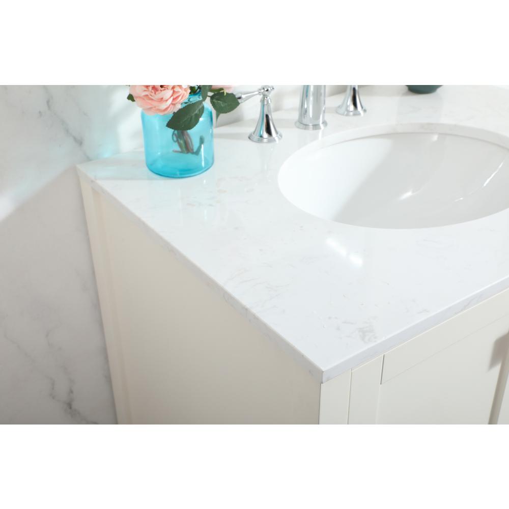 30 inch Single bathroom vanity in white. Picture 5