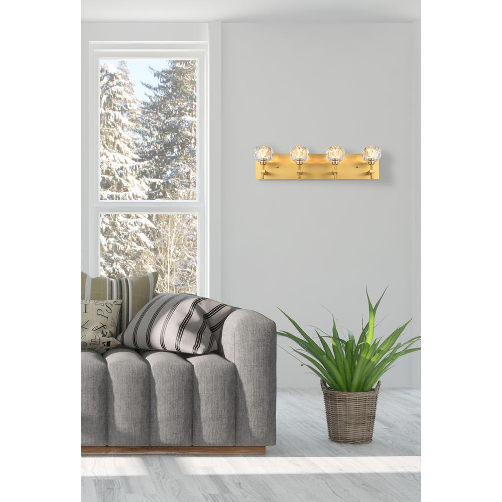 Graham 4 Light Wall Sconce in Gold. Picture 7