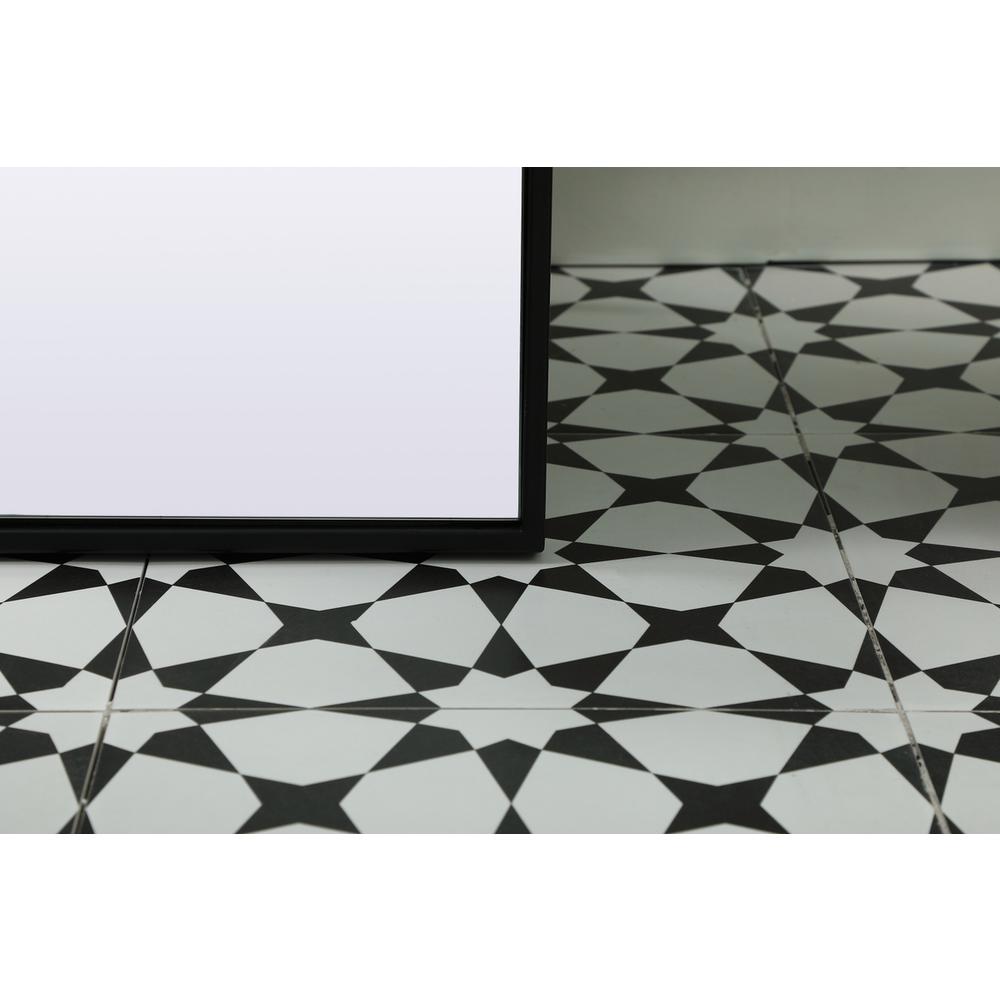 Metal Frame Arch Full Length Mirror 35x66 Inch in Black. Picture 3