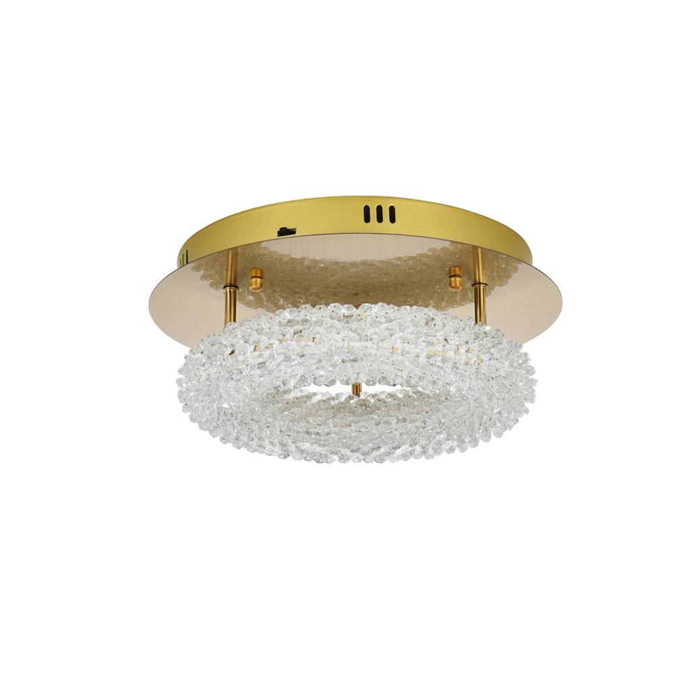 Bowen 14 inch Adjustable LED Flush Mount in Satin Gold. Picture 4