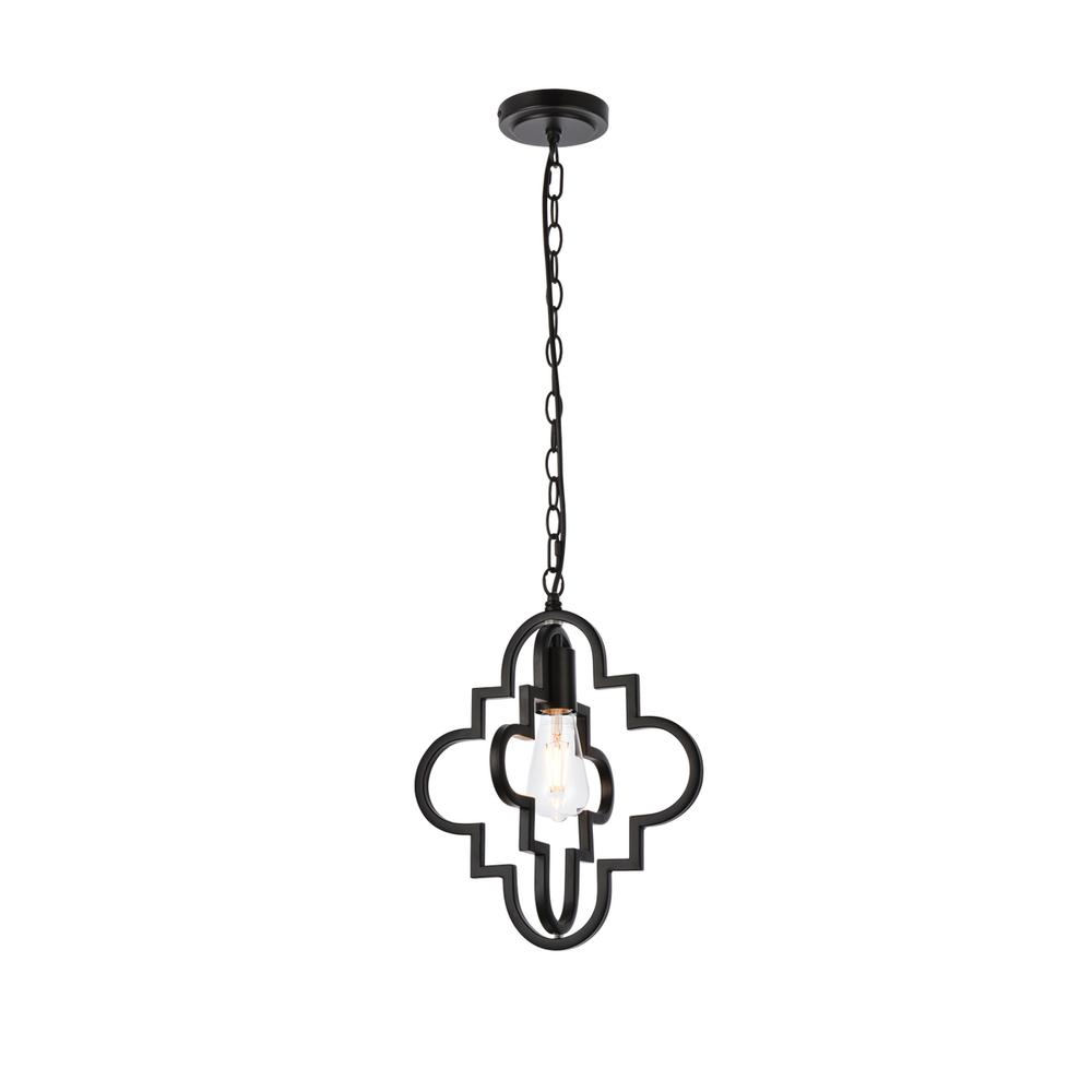 Sandara 1 light pendant in black. Picture 1