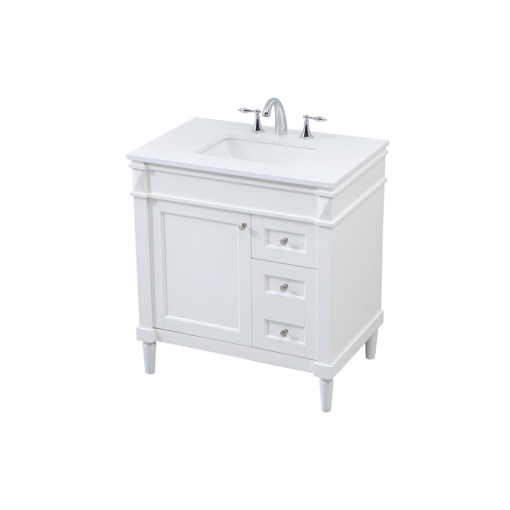 32 inch Single bathroom vanity in white. Picture 8