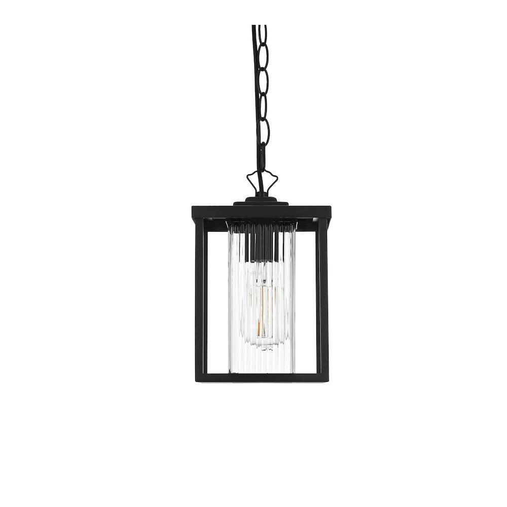 Dover 7 inch Outdoor Pendant in Black. Picture 2