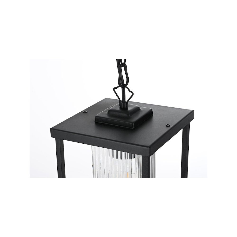 Dover 7 inch Outdoor Pendant in Black. Picture 3