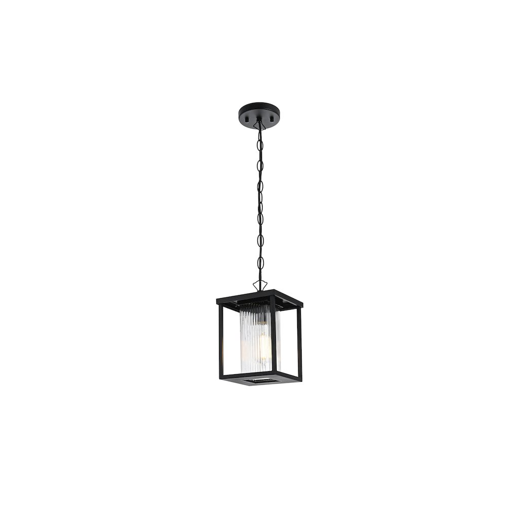 Dover 7 inch Outdoor Pendant in Black. Picture 7