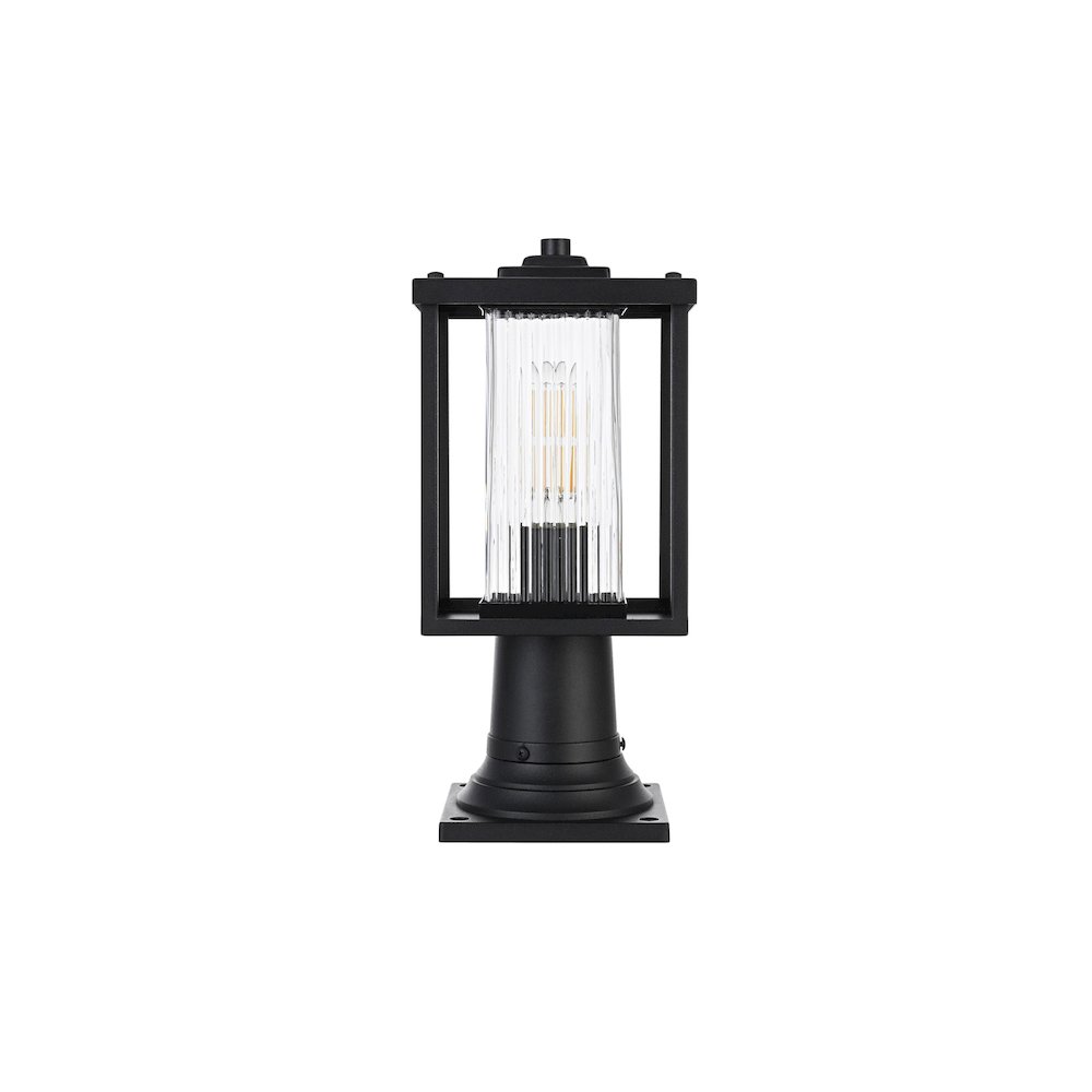 Dover 7 inch Outdoor Pendant in Black. Picture 1