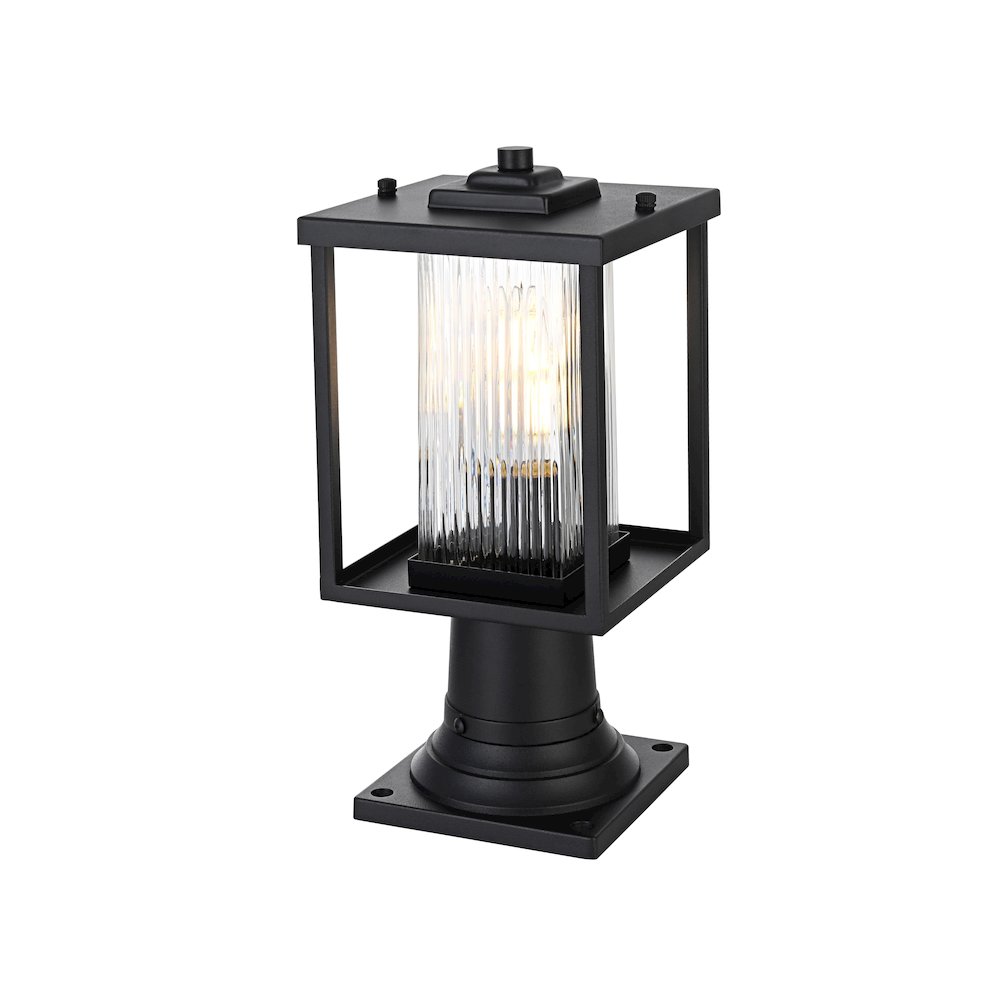 Dover 7 inch Outdoor Pendant in Black. Picture 2