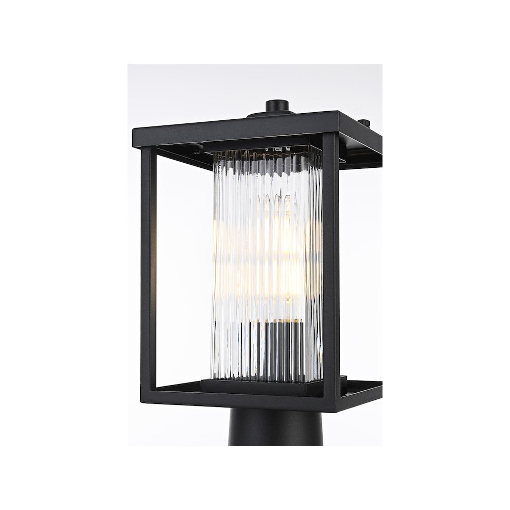 Dover 7 inch Outdoor Pendant in Black. Picture 3